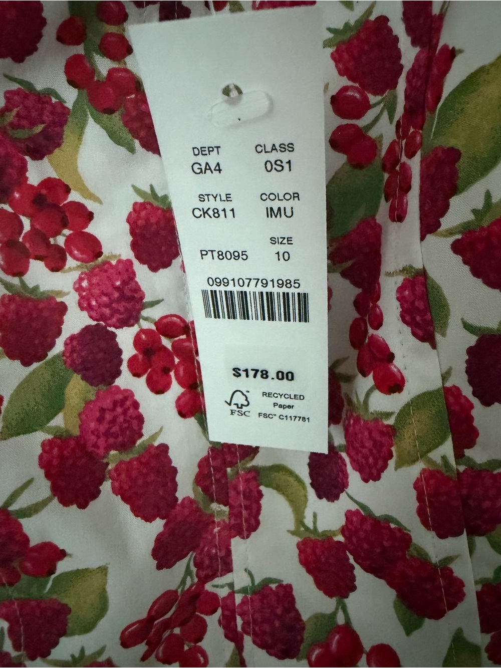 Mini dress in raspberry print - Picture 5 of 5